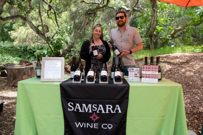 People sample wine from Starburn Winery at the United Bank Bloomin' Wine Festival on Friday April 28, 2017 in Winchester, Va.. The wine festival, which continues on Saturday, officially kicked-off the start