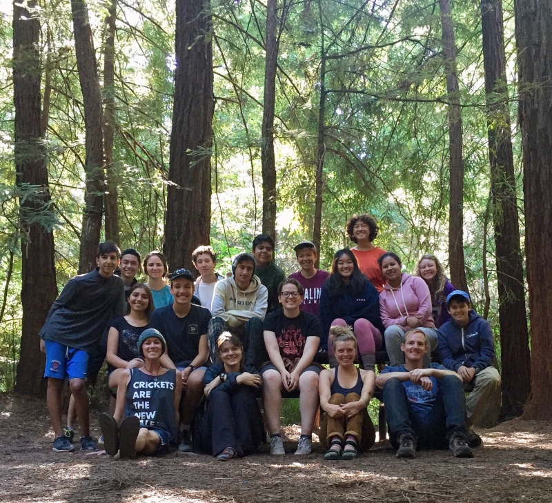 A group of Quasars teens camping