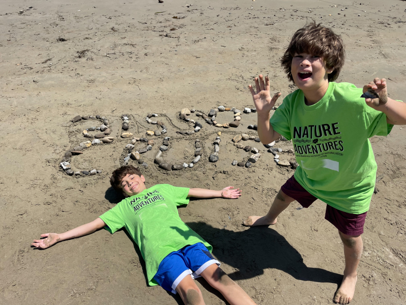 Nature Adventures Sea Center Summer Camper at the Beach exploring 