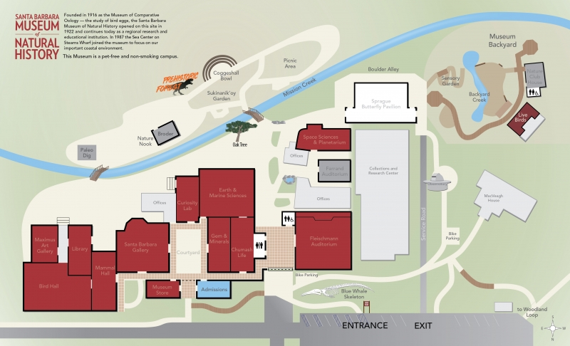 A map showing exhibits at the Museum