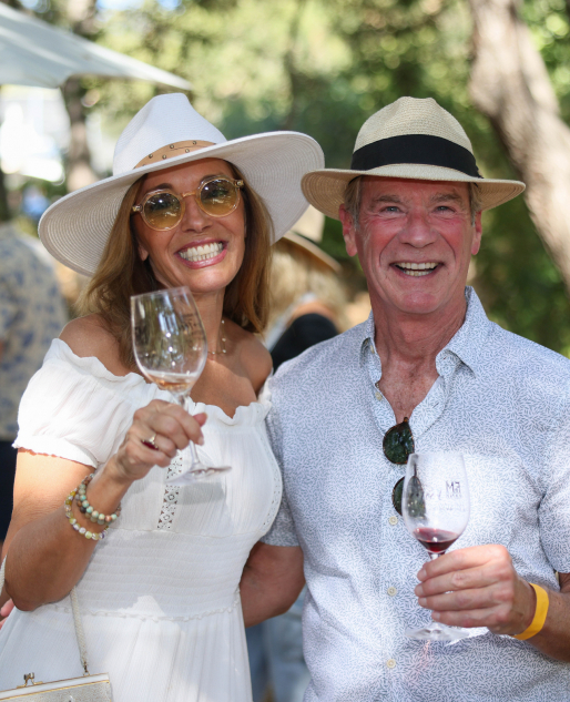 Couple enjoys wine at Santa Barbara Wine Festival