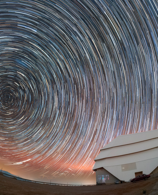 Star trail photo by NSF–DOE Vera C. Rubin Observatory/NOIRLab/SLAC/AURA/H. Stockebrand